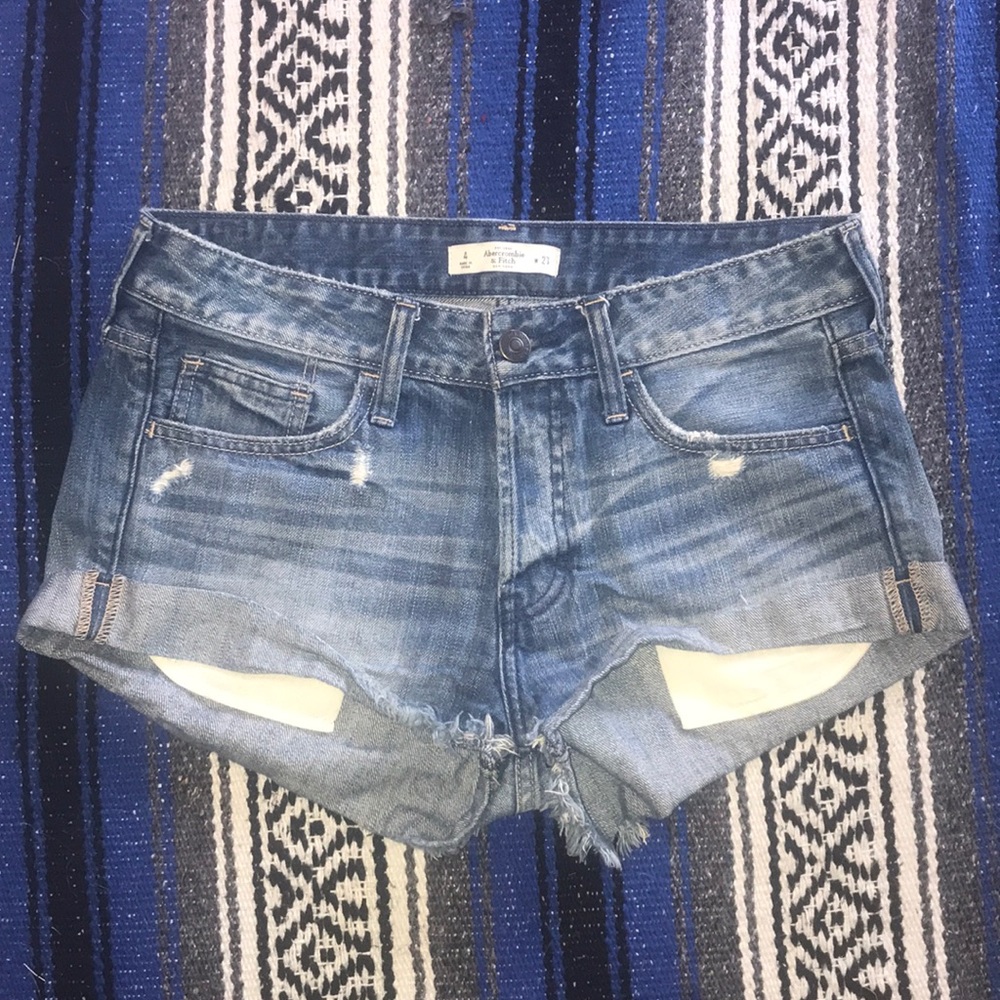 Abercrombie and Fitch high waisted jean shorts